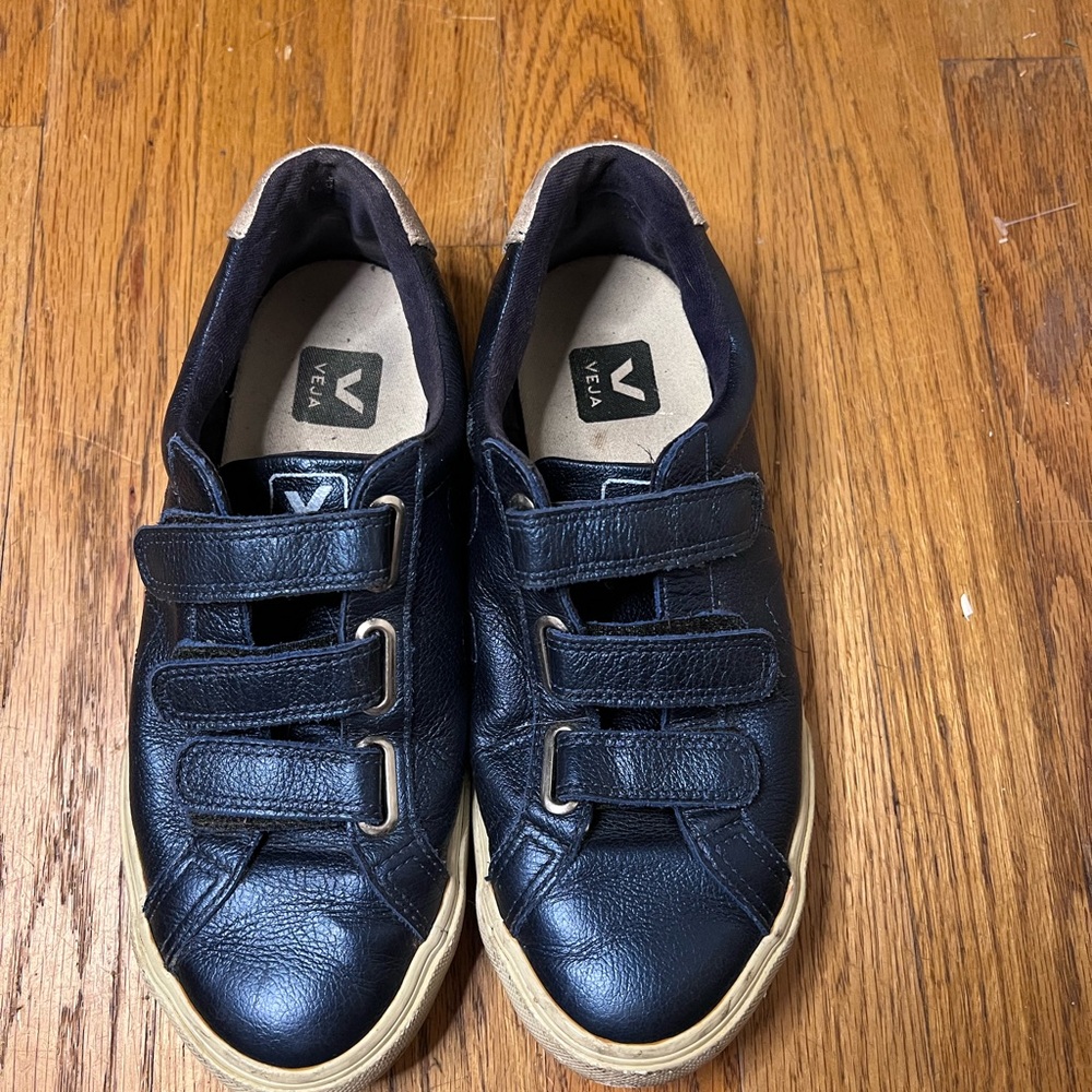 Veja Metallic Navy Blue Sneakers